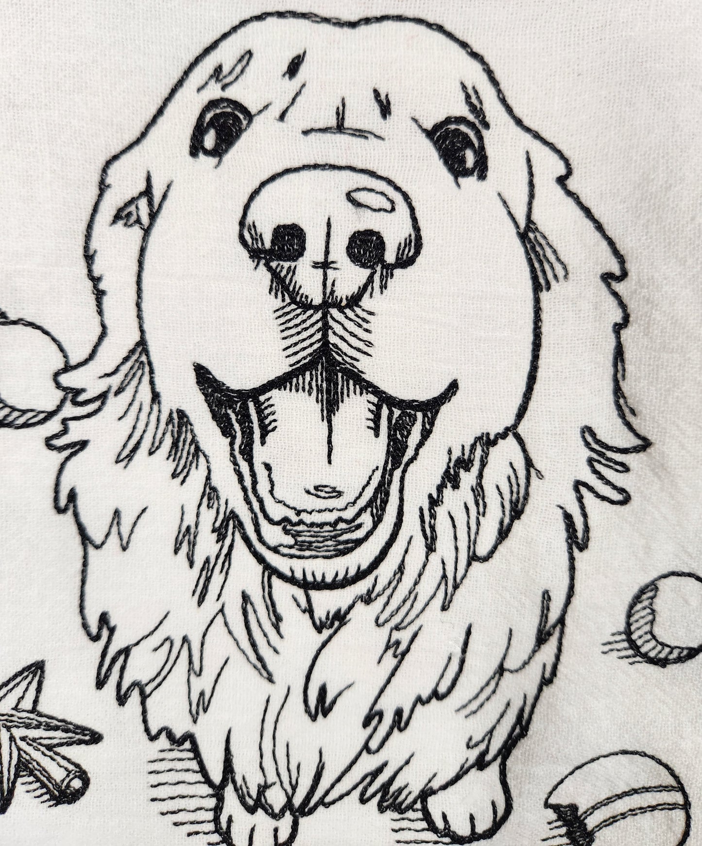 Christmas Dog Towel, Christmas Tea Towel, Embroidered Dish Towel, Funny Dog Flour Sack Tea Towel, Kitchen Tea Towel, Dog Lover Gift