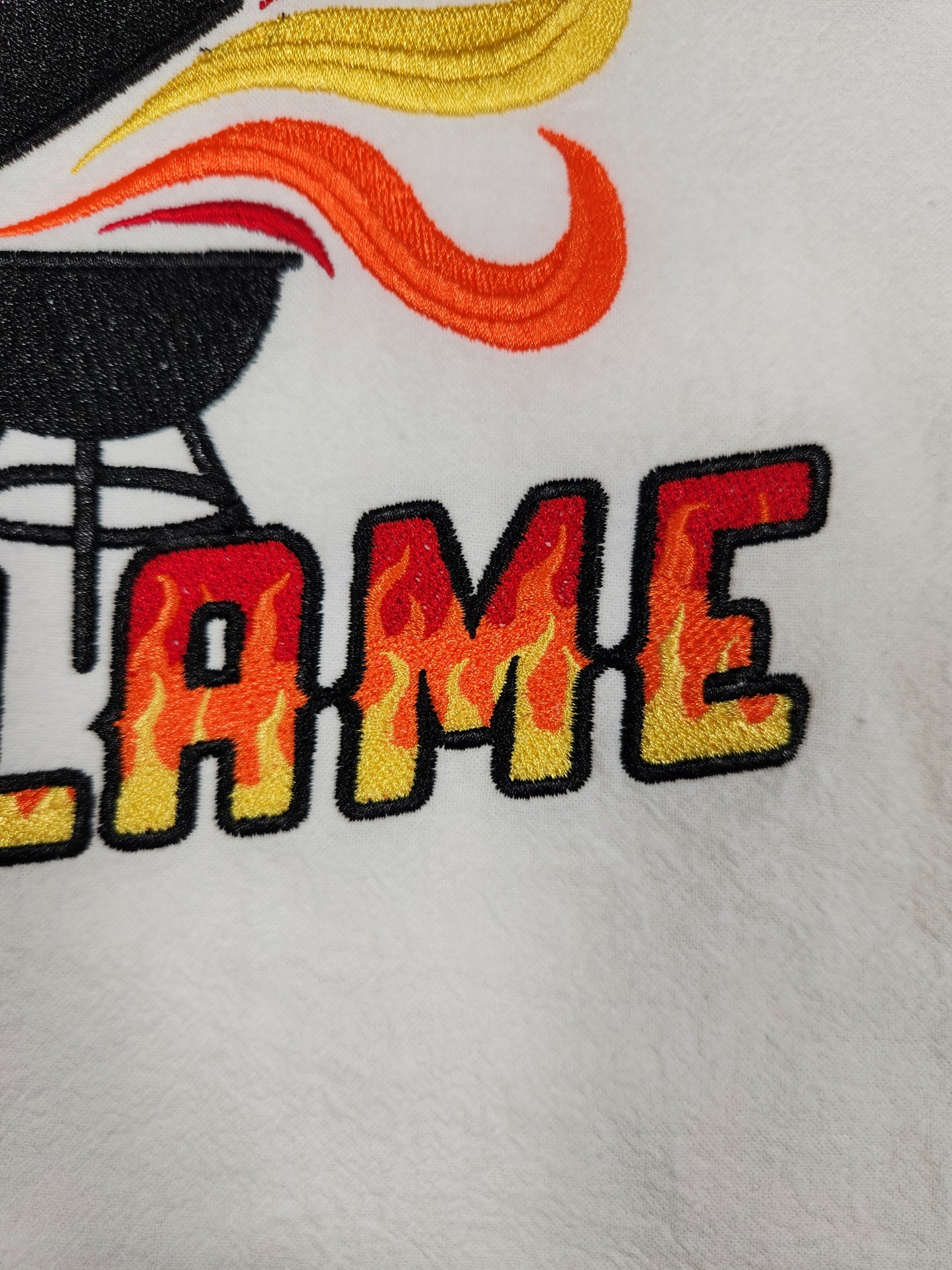 Keeper of the Flame Tea Towel, Flour Sack Towel, Embroidered Dish Towel