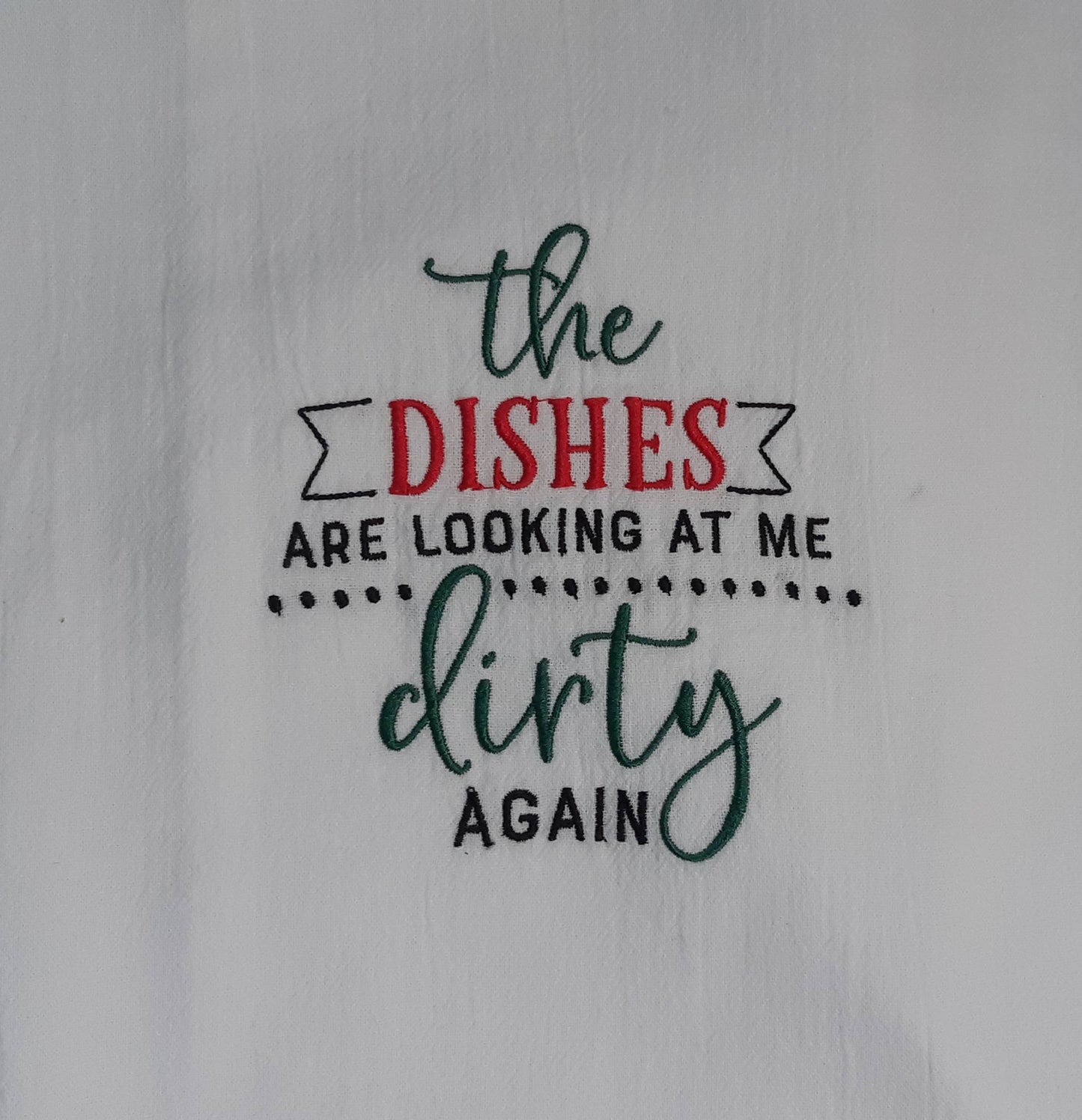 Funny Embroidered Flour Sack Towel