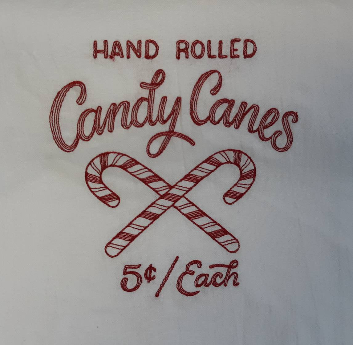 Embroidered Christmas Flour Sack Tea Towel Set of 3