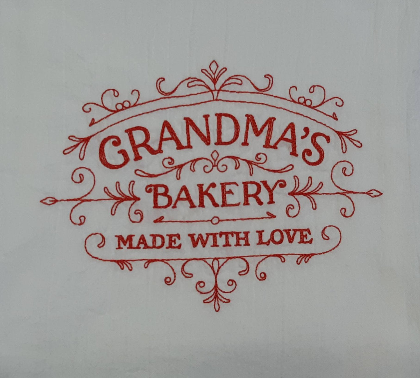 Embroidered Grandma's Bakery Flour Sack Towel