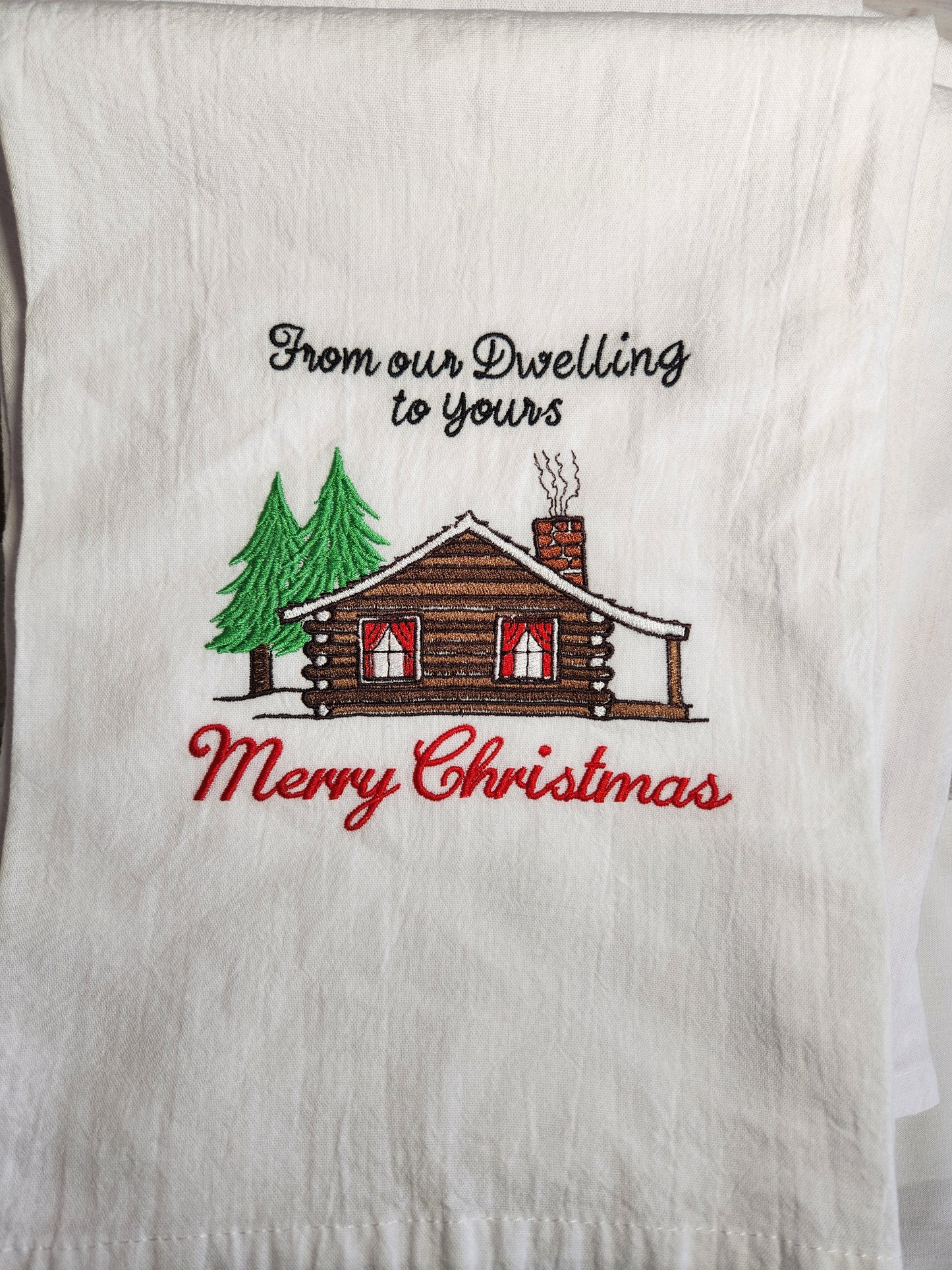 Dwellings tea towel