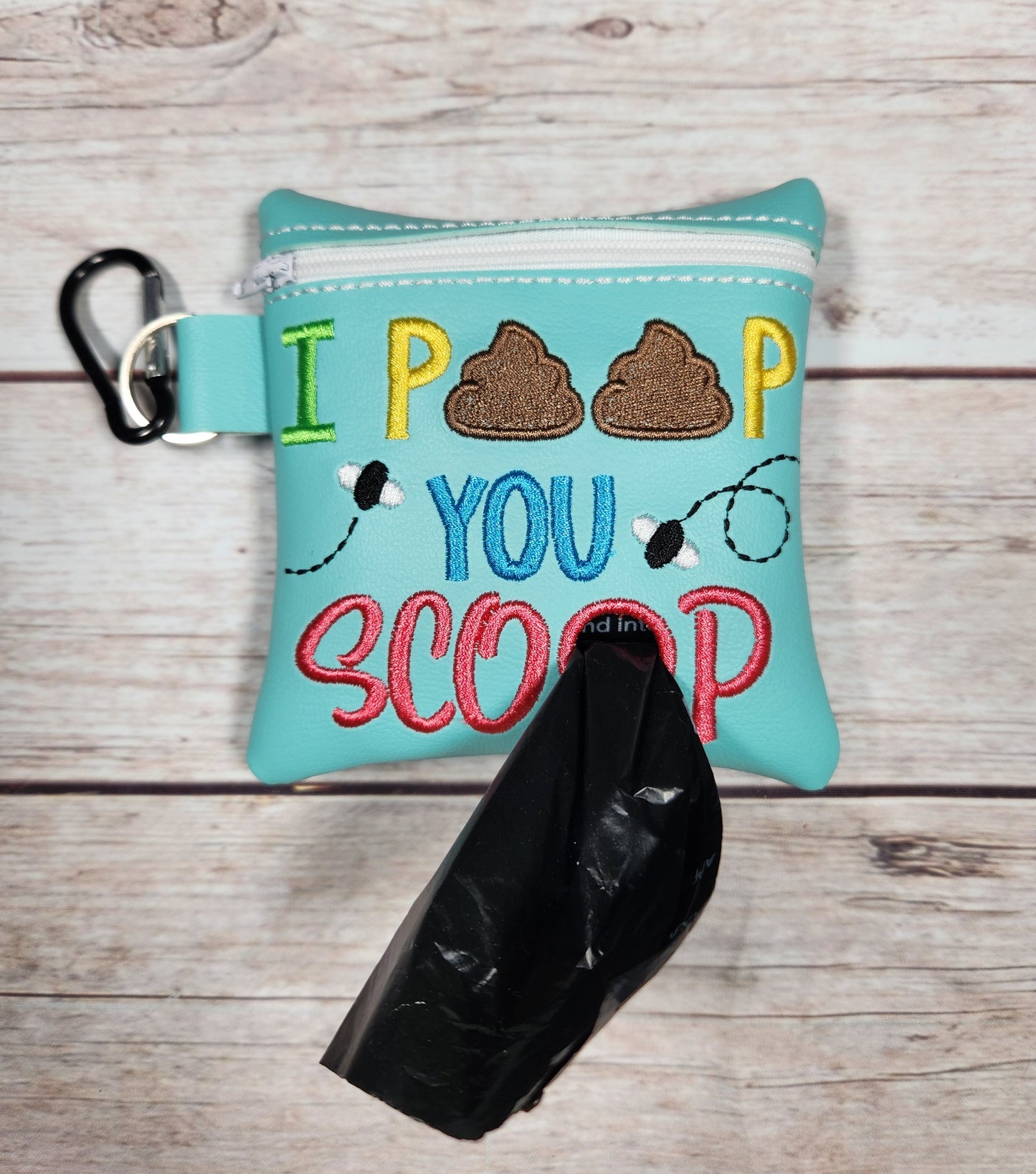 Funny Dog Poop Bag Holder, Poo Bag, Zipper Pouch, Dog Walking Bag Holder