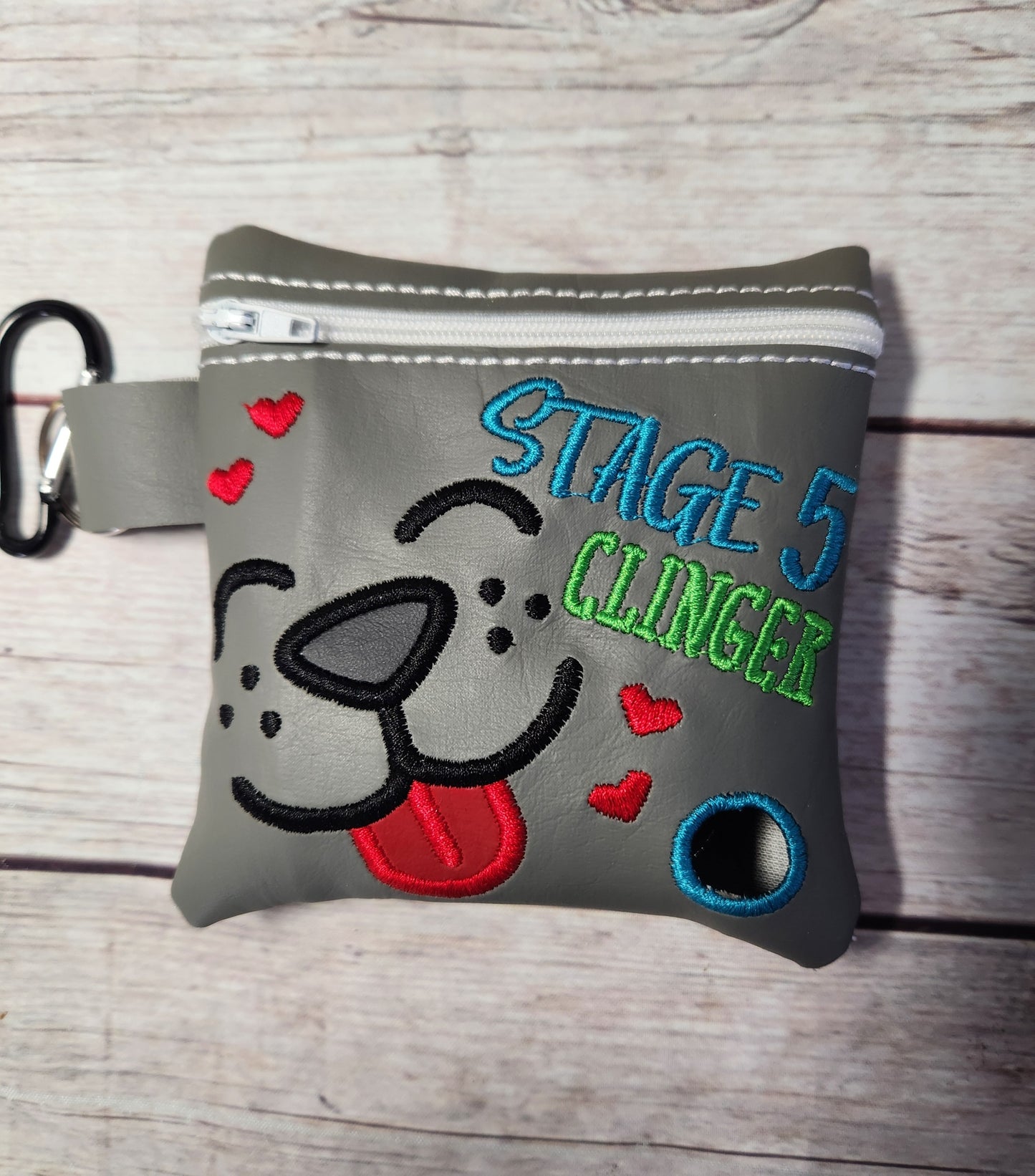 Stage 5 Clinger Poop Bag Holder, Poo Bag, Zipper Pouch, Dog Walking Bag Holder, Funny Dog Bag