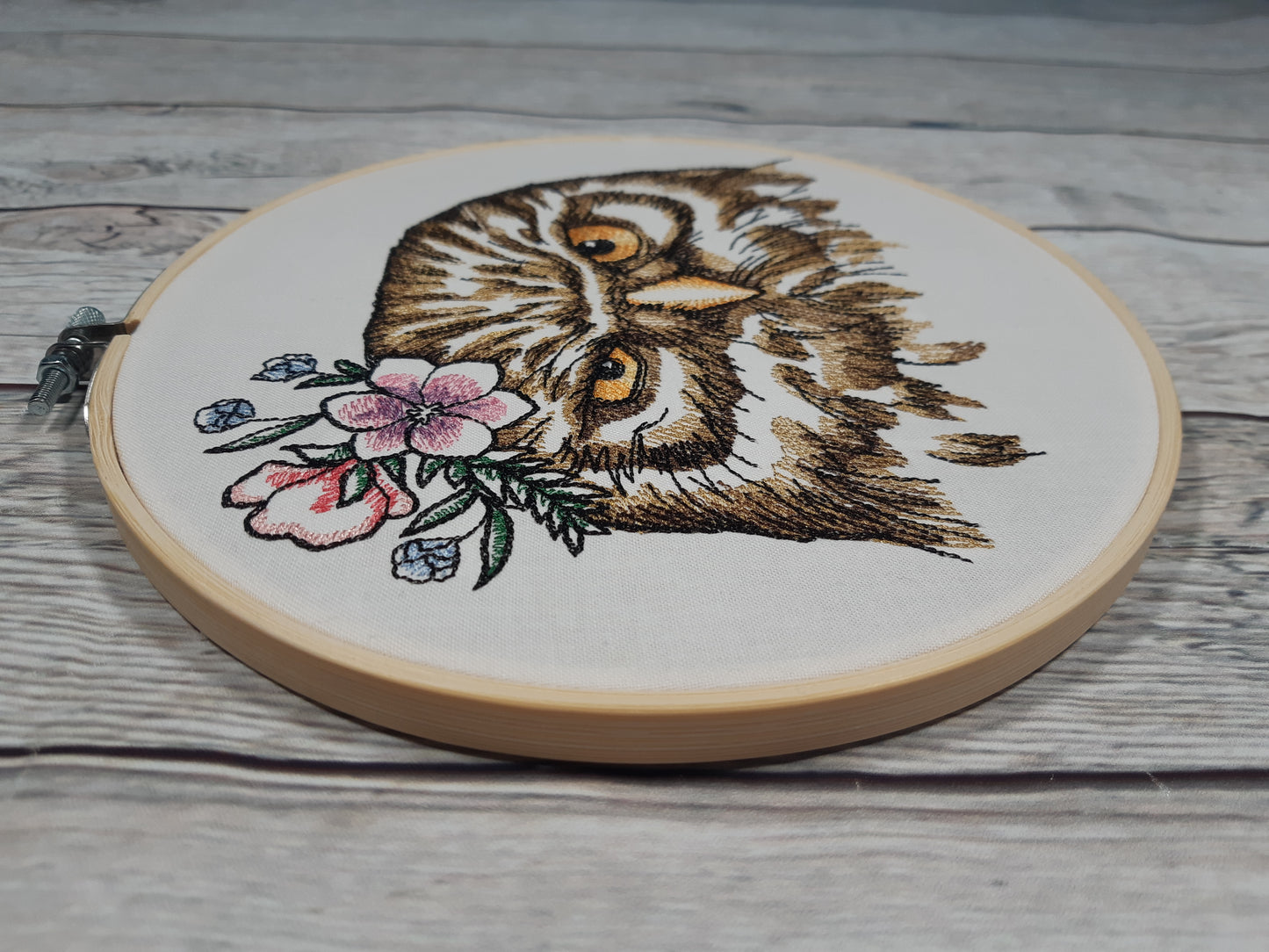 Embroidered Owl Wall Decor, 8 inch hoop