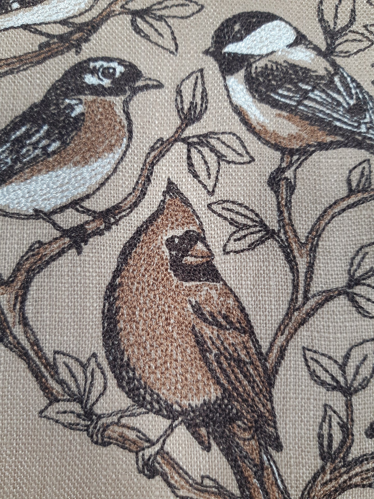 Embroidered Birds Wall Art