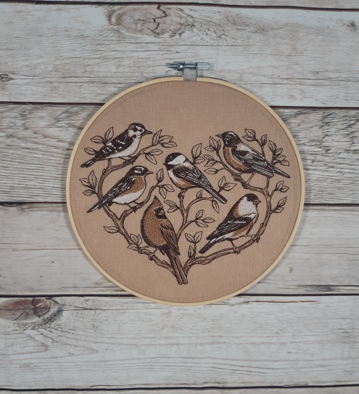 Embroidered Birds Wall Art