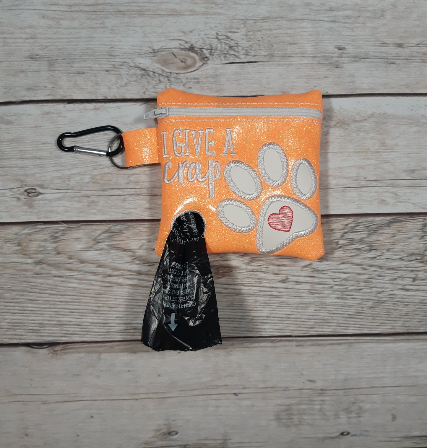 Funny Poo Bag Holder, Vinyl Poop Bag Holder, Zipper Pouch, Dog Walking Bag Holder