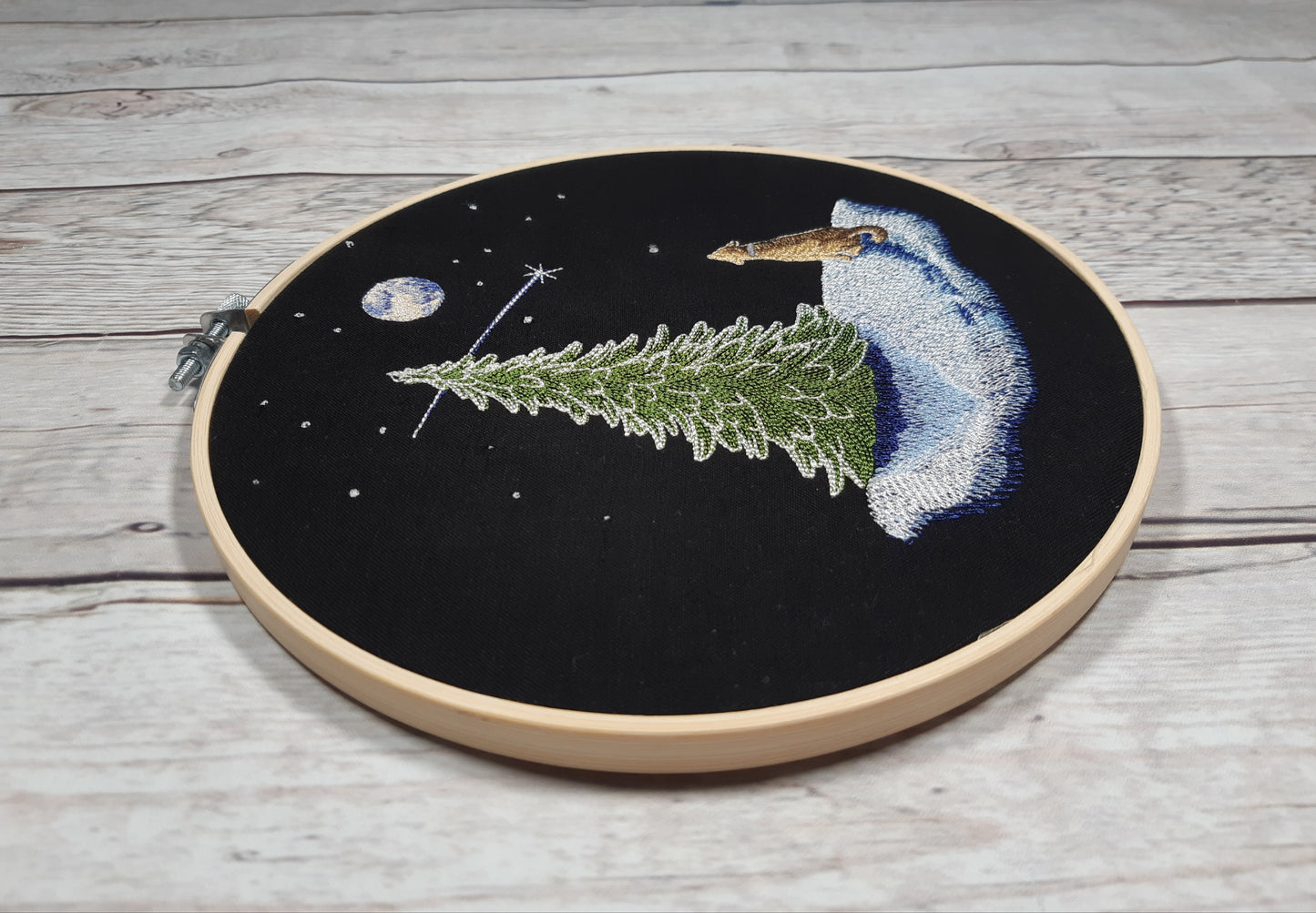 Embroidered Winter Wall Art, Winter Decoration, 8 inch hoop