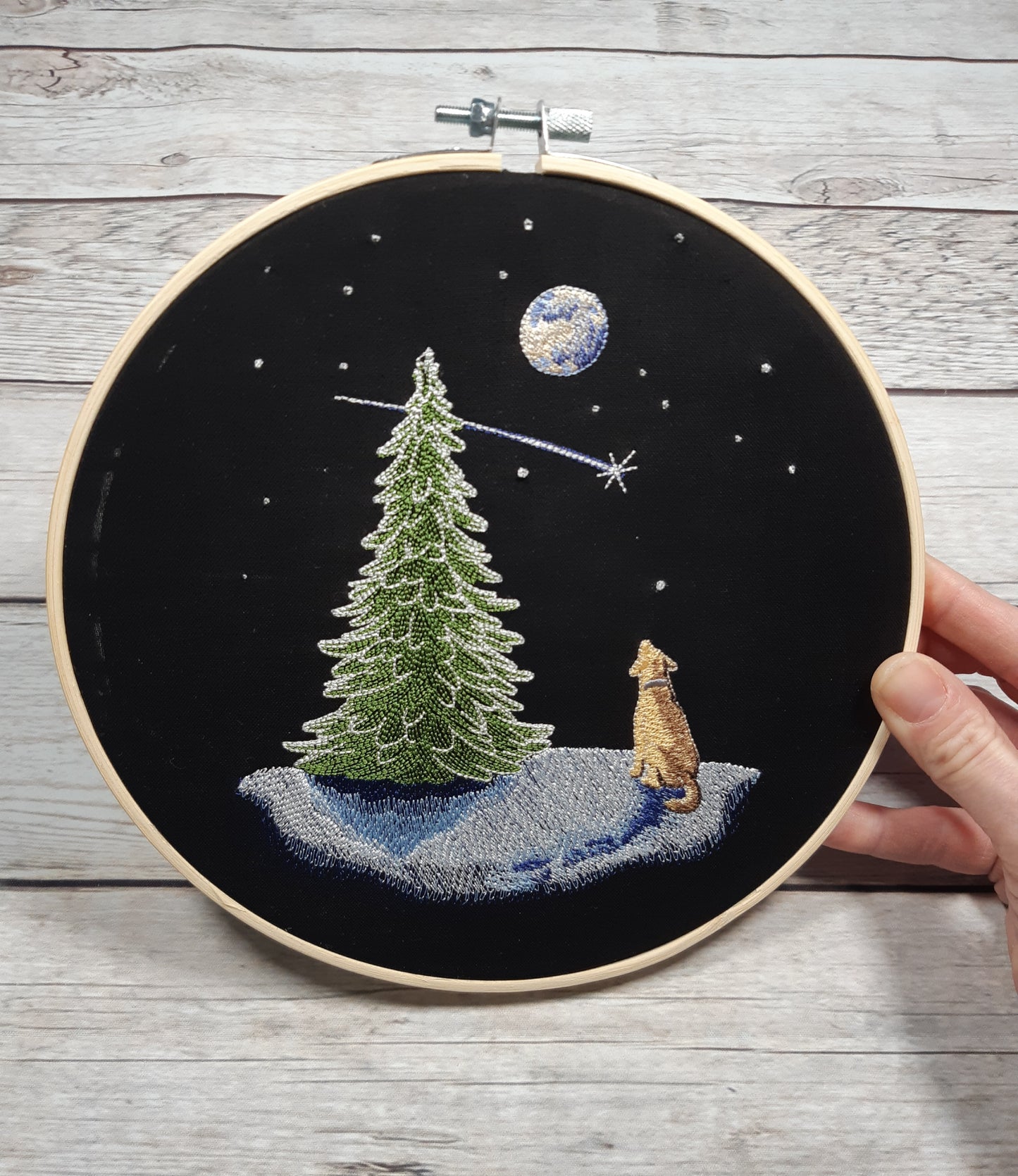 Embroidered Winter Wall Art, Winter Decoration, 8 inch hoop