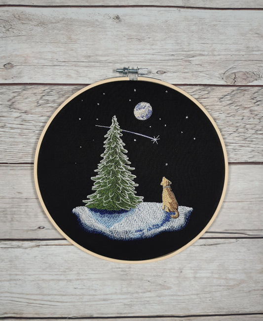 Embroidered Winter Wall Art, Winter Decoration, 8 inch hoop