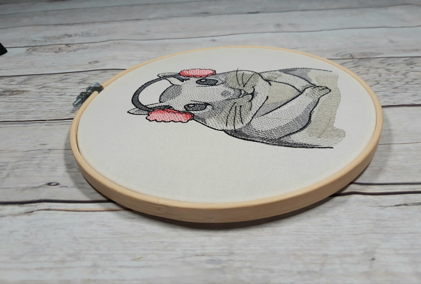 Chipmunk Wall Art, 8 inch hoop, Embroidered Hoop art, Winter Decoration