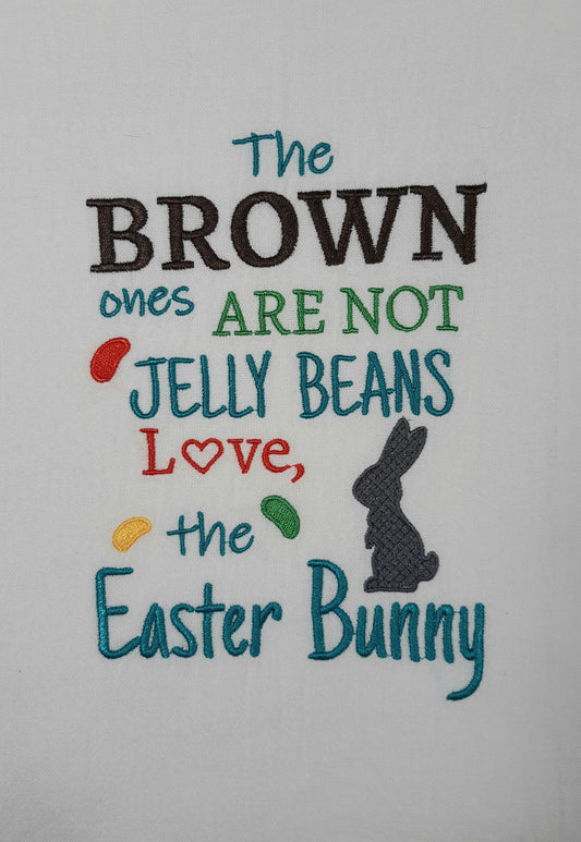 Easter Flour Sack Towel, Embroidered Towel, Decorative Kitchen Towel