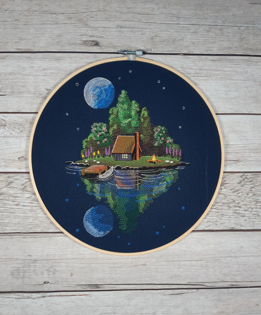 Spring Wall Art, Spring Decor, 10 inch Hoop, Embroidered Hoop Art, Cabin Hoop Art