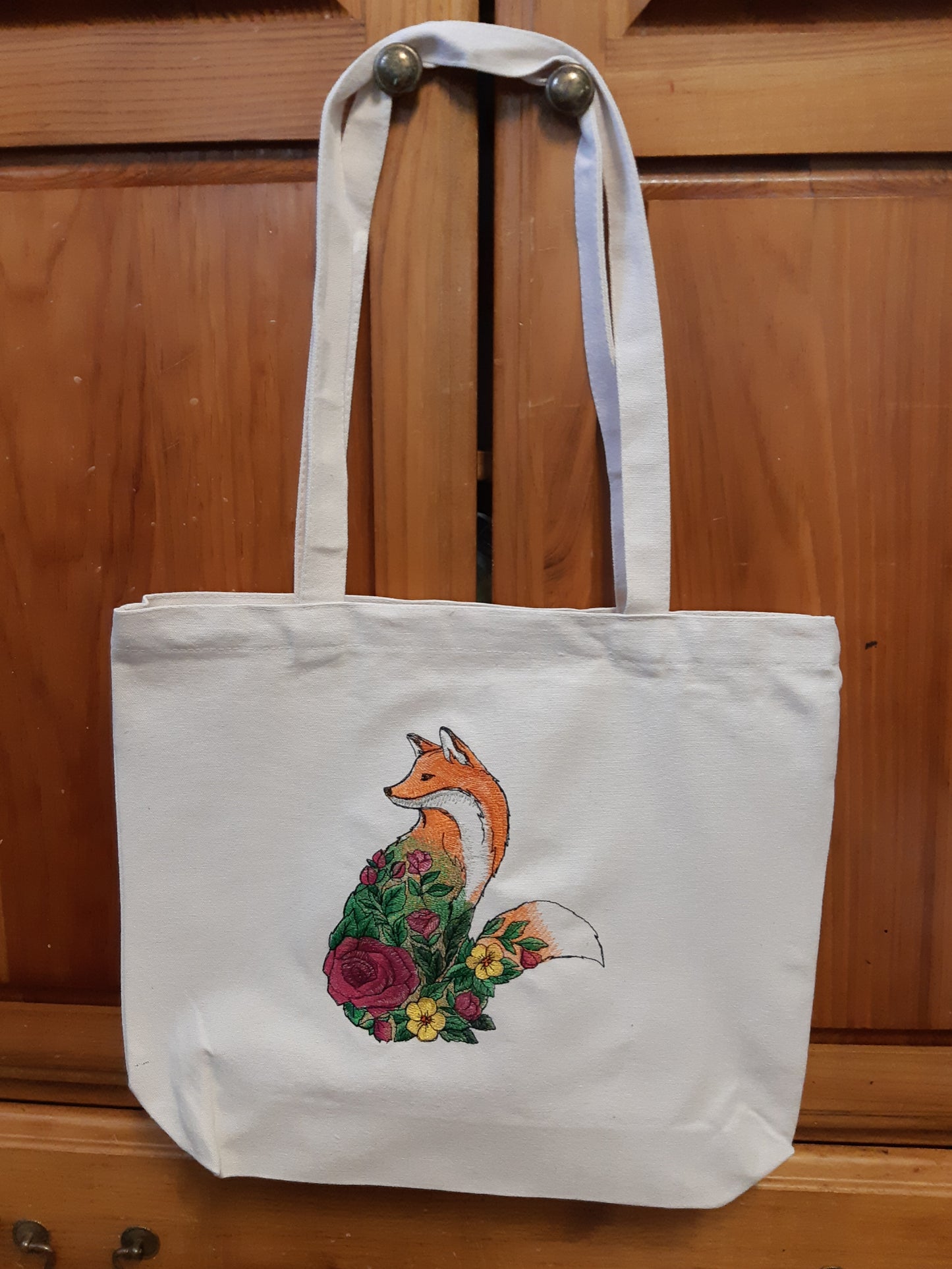 Fox Tote Bag, Canvas Tote Bag, Book Bag