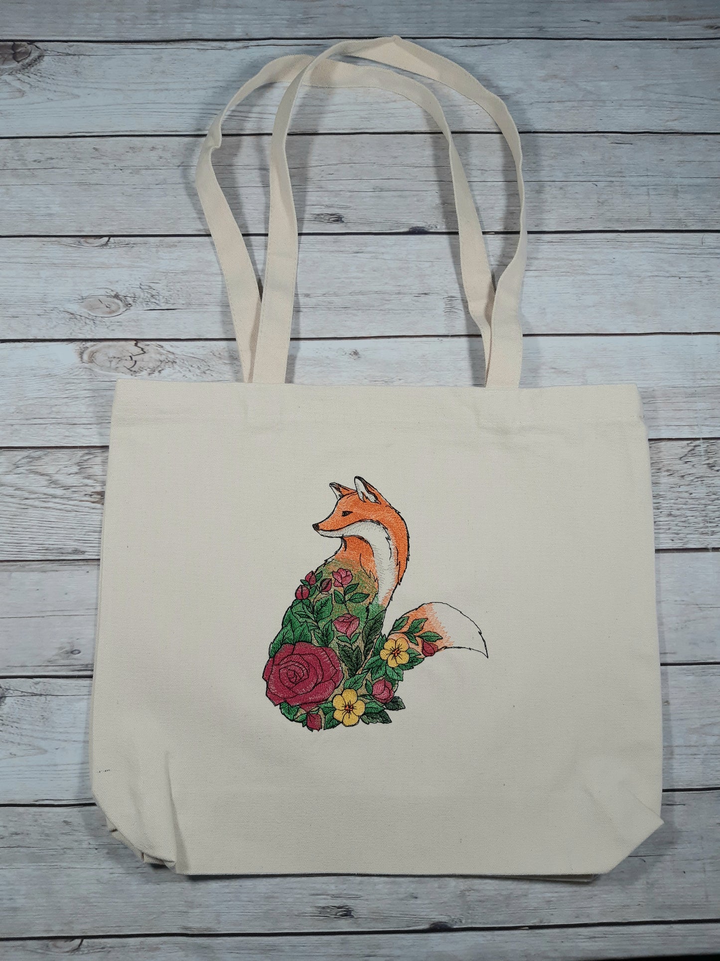 Fox Tote Bag, Canvas Tote Bag, Book Bag