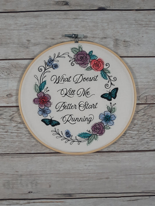 Embroidered Hoop Art, 8 Inch Hoop, Funny Wall Decor