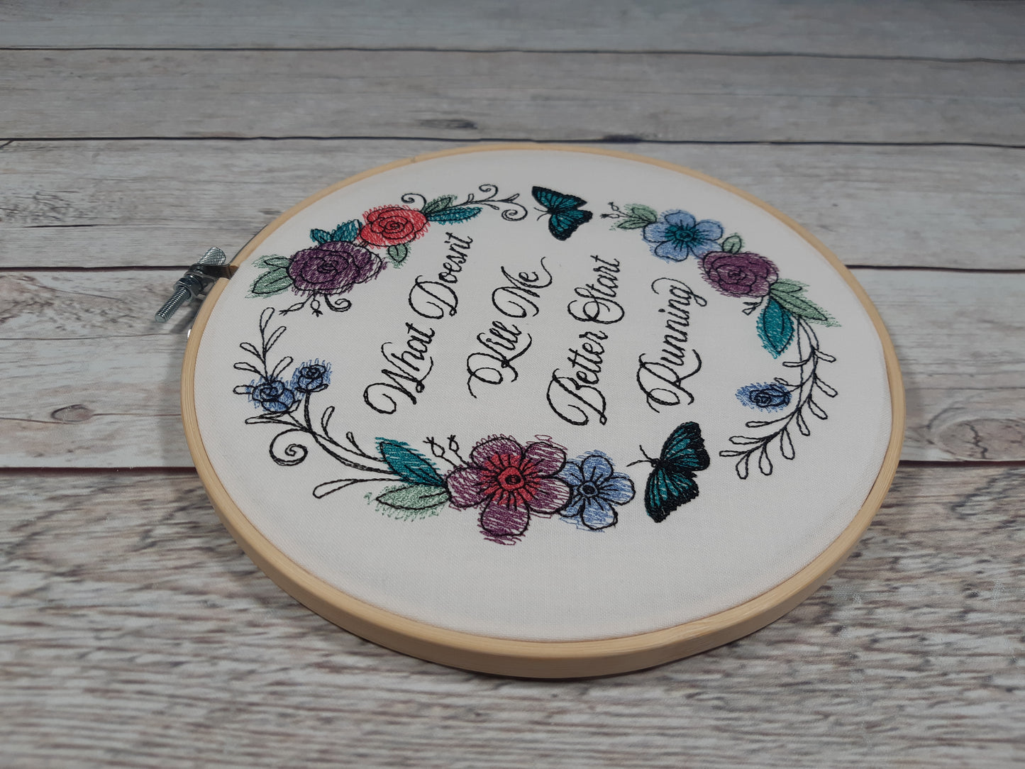 Embroidered Hoop Art, 8 Inch Hoop, Funny Wall Decor