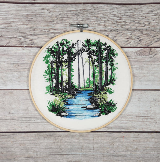 Embroidered Wall Art, 8 inch hoop Embroidery, Nature Hoop