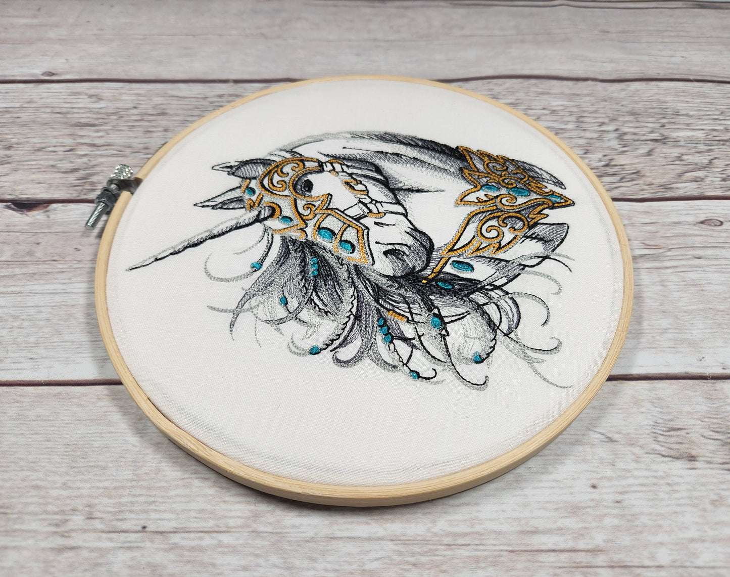 Unicorn Wall Decor, Finished Embroidery, Embroidered hoop art, 8 inch hoop