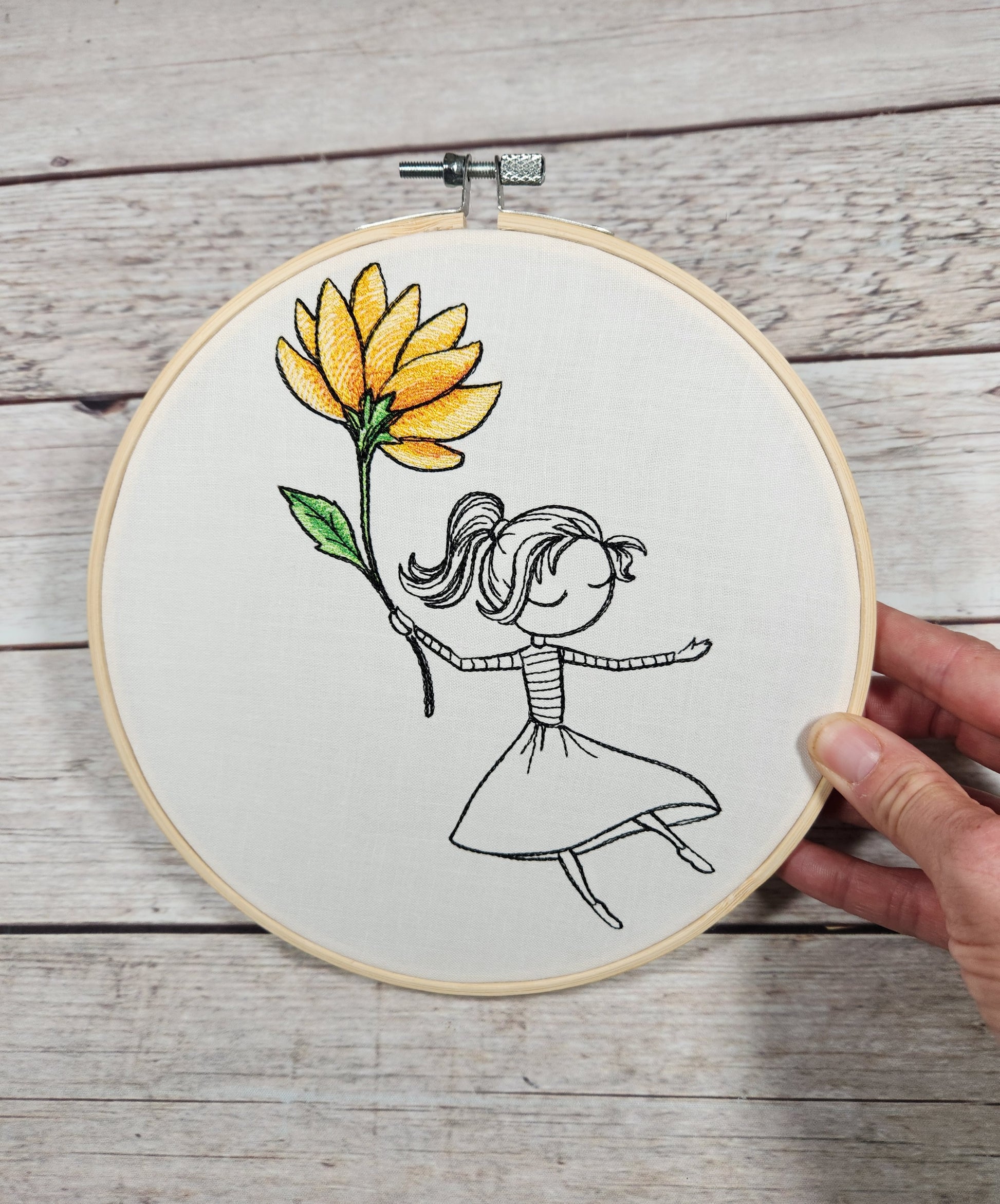 Flowers Embroidery Wall Hanging Decor 