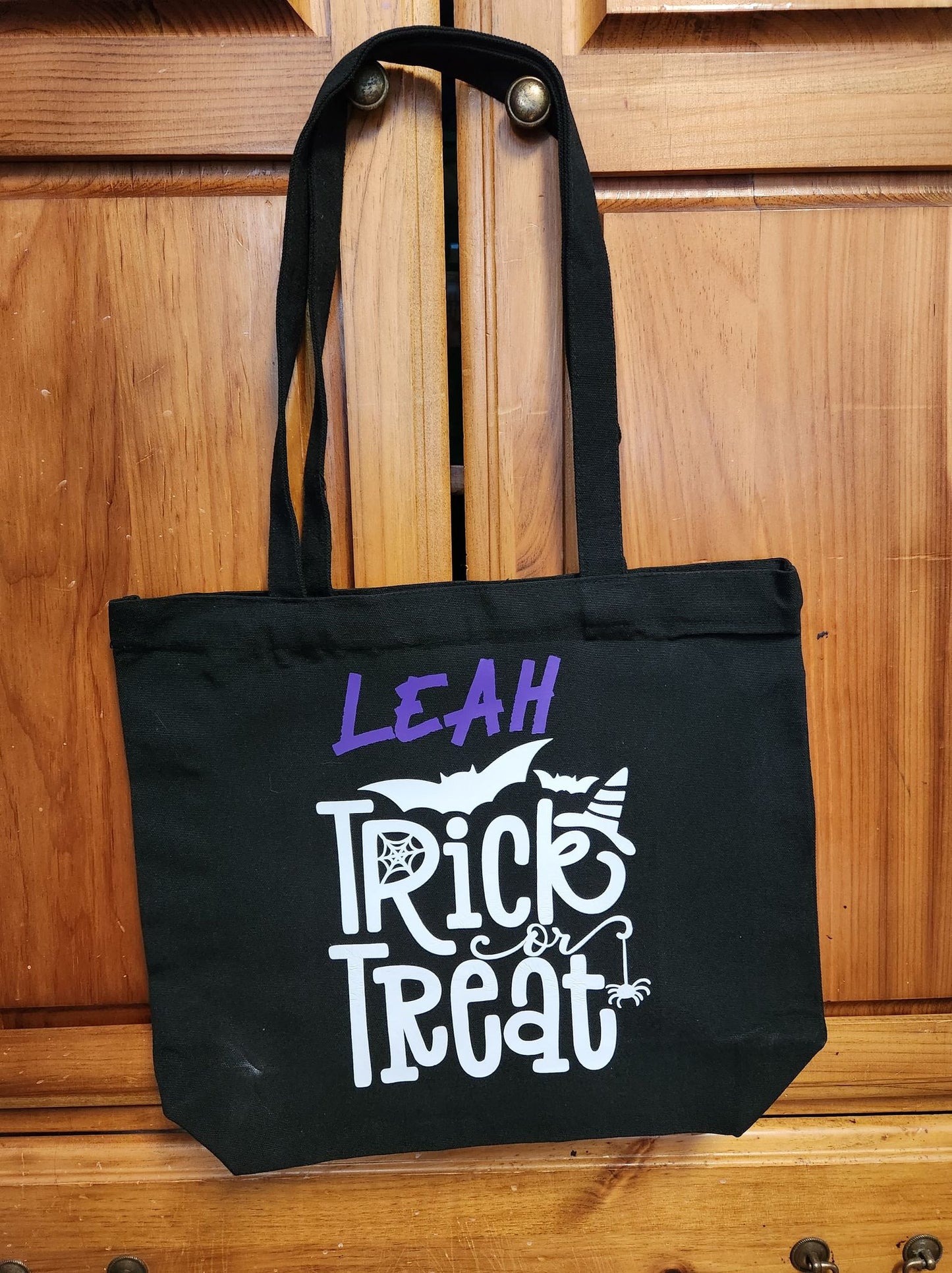 Personalized Halloween Trick or Treat Tote Bag