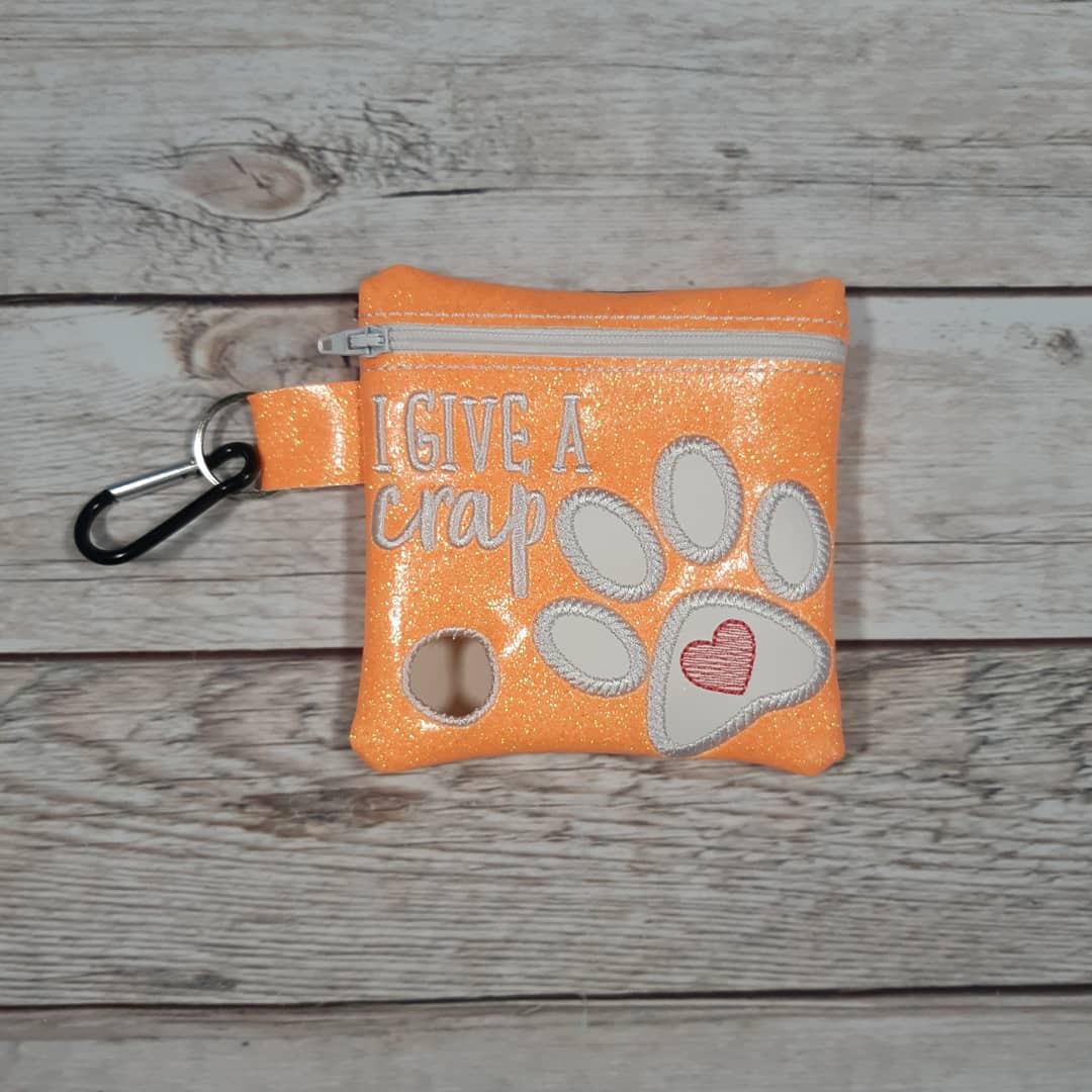 Funny Poo Bag Holder, Vinyl Poop Bag Holder, Zipper Pouch, Dog Walking Bag Holder