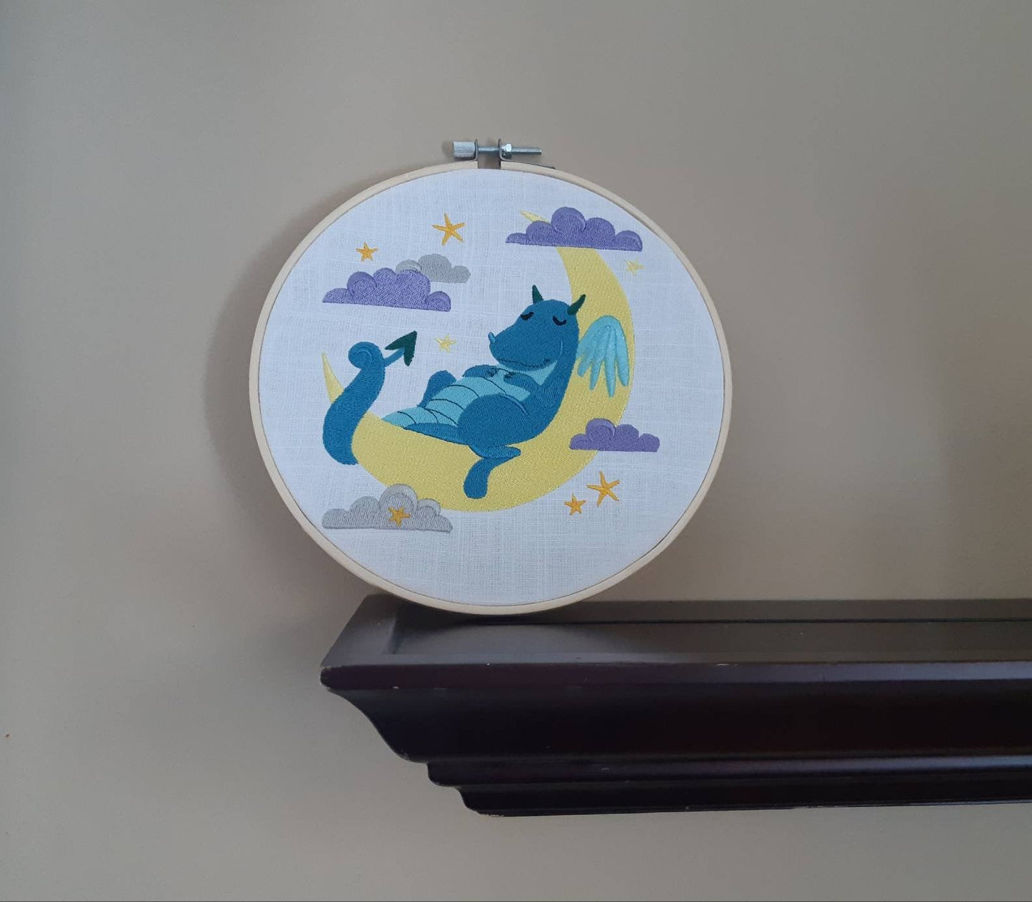 Dragon Embroidered Hoop, 8 inch Hoop