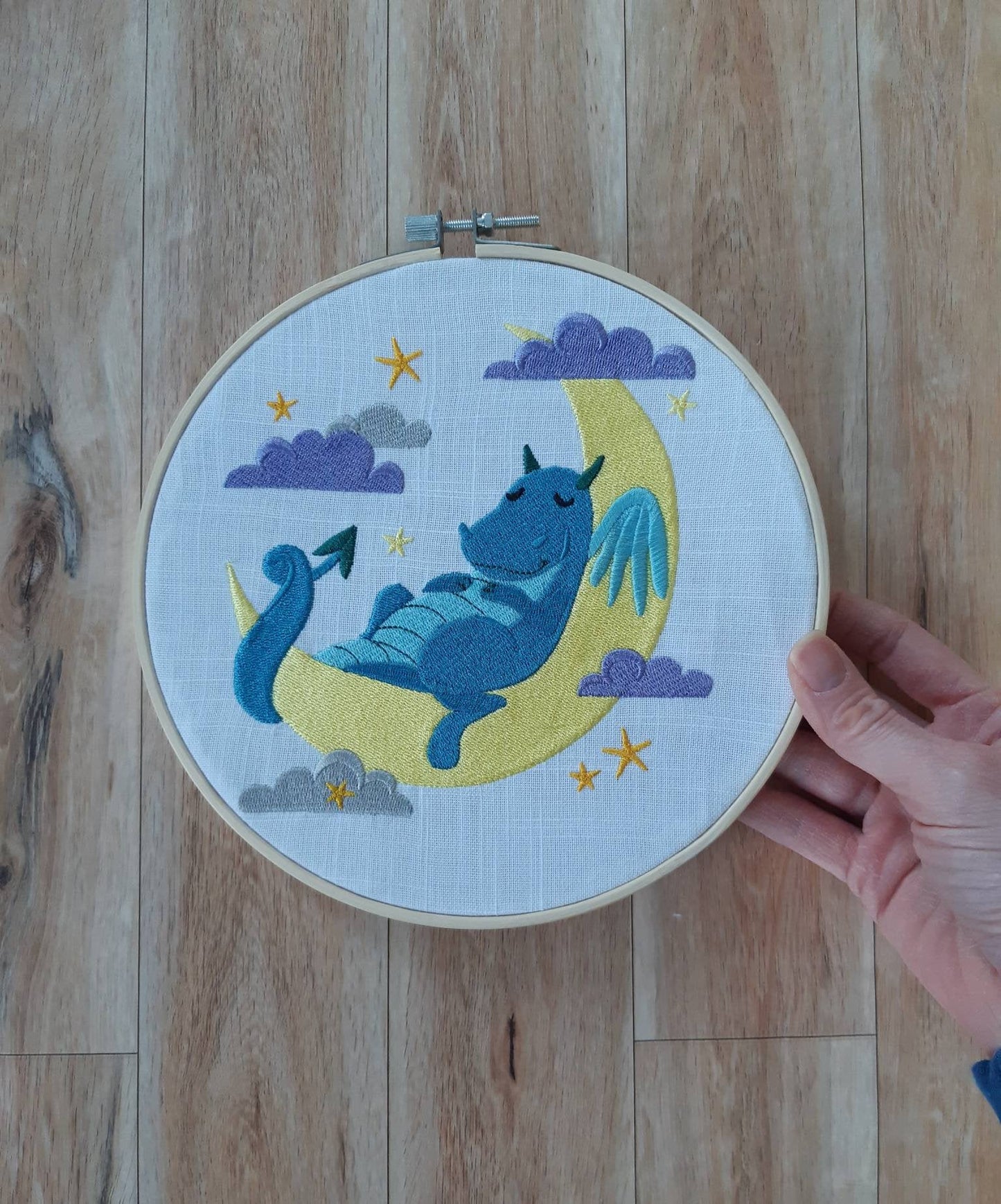 Dragon Embroidered Hoop, 8 inch Hoop