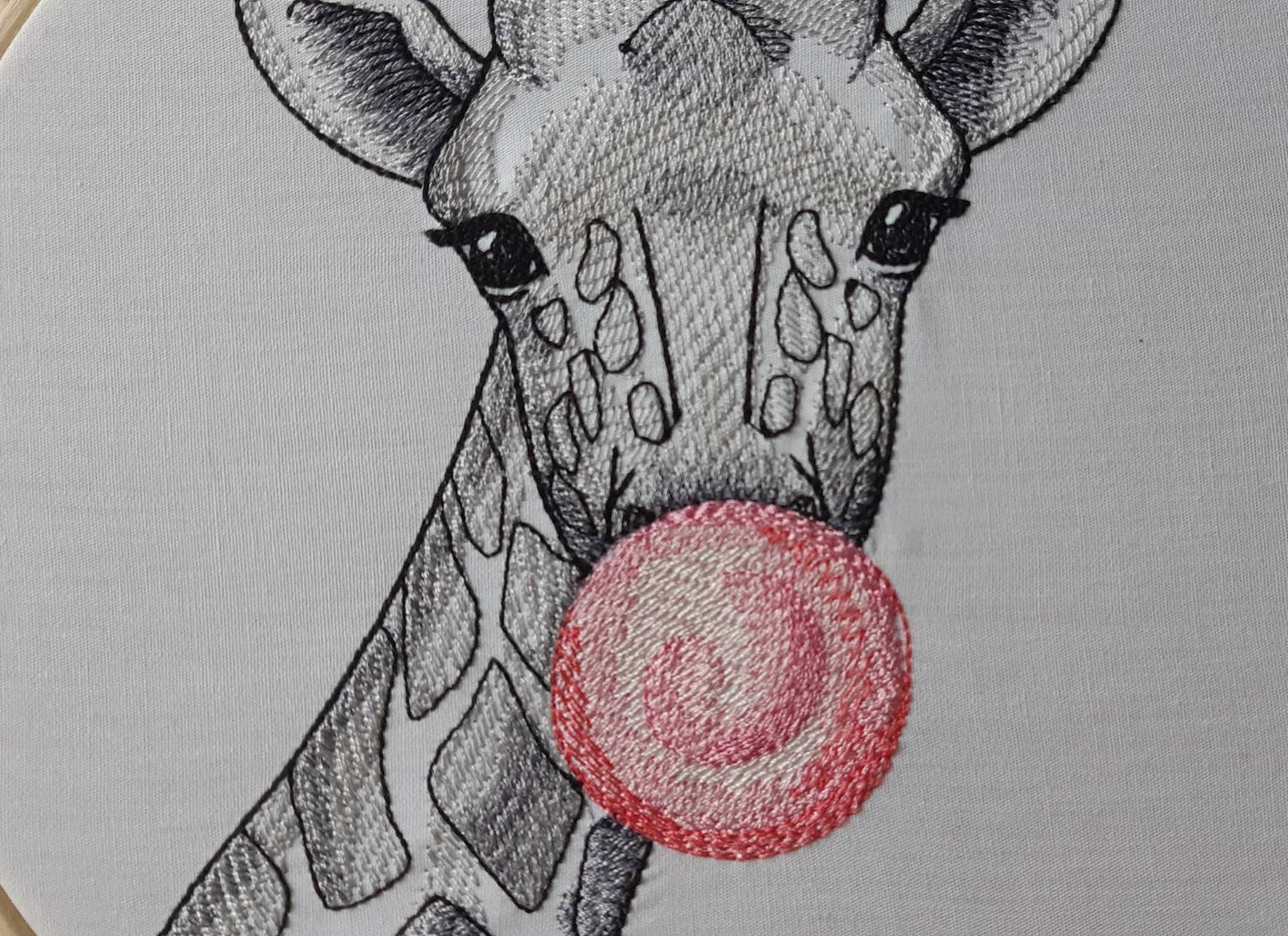 Giraffe Embroidered Hoop Art, 8" Hoop