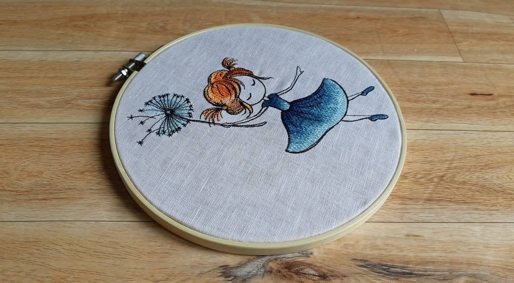 Embroidered Girl's Room Decor, 8" Hoop