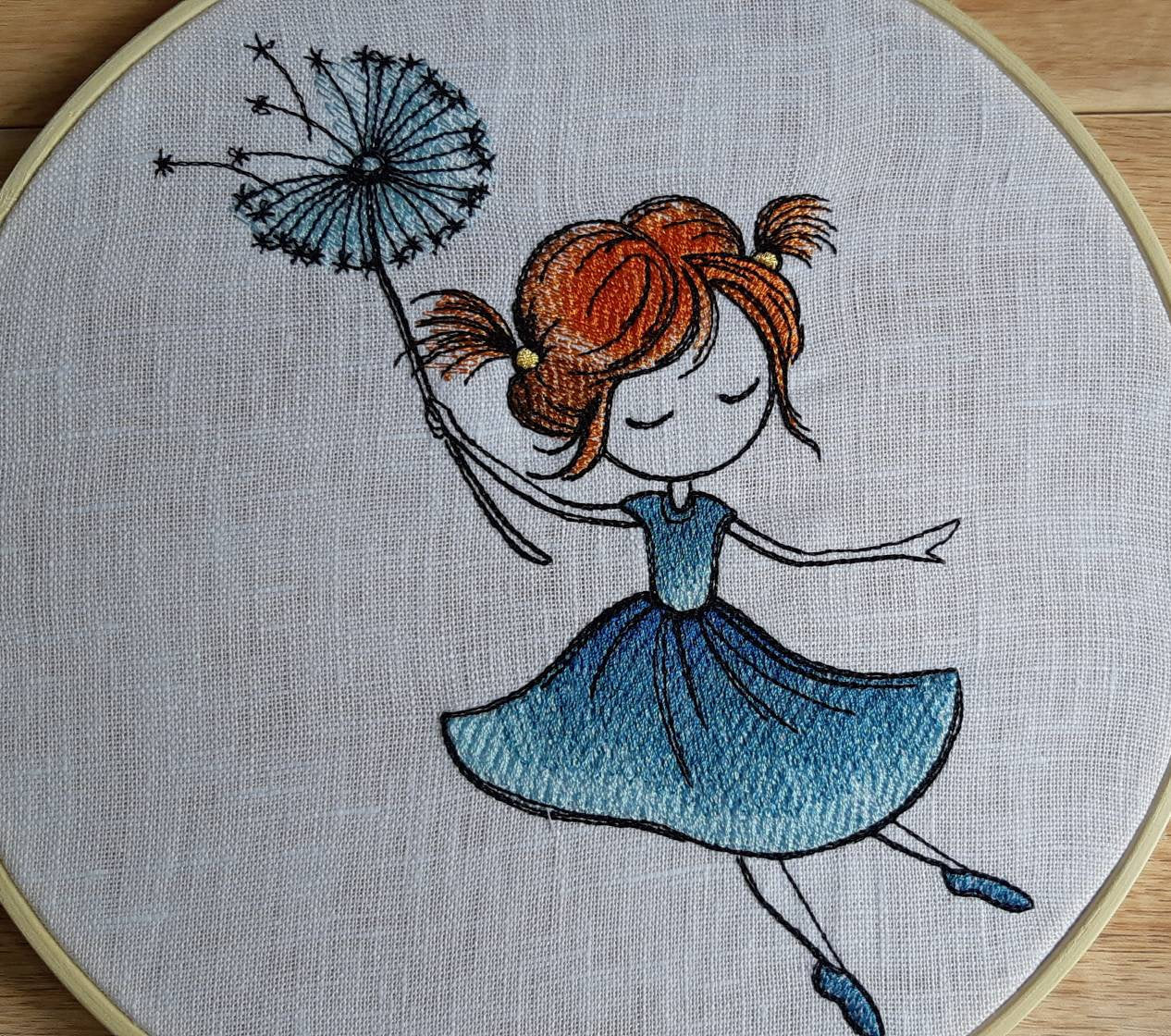 Embroidered Girl's Room Decor, 8" Hoop