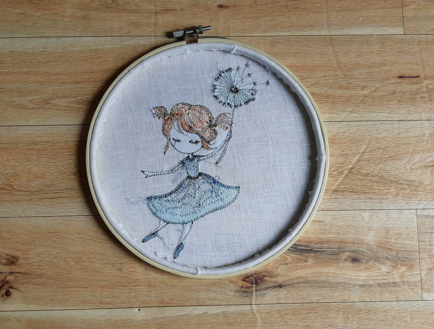 Embroidered Girl's Room Decor, 8" Hoop