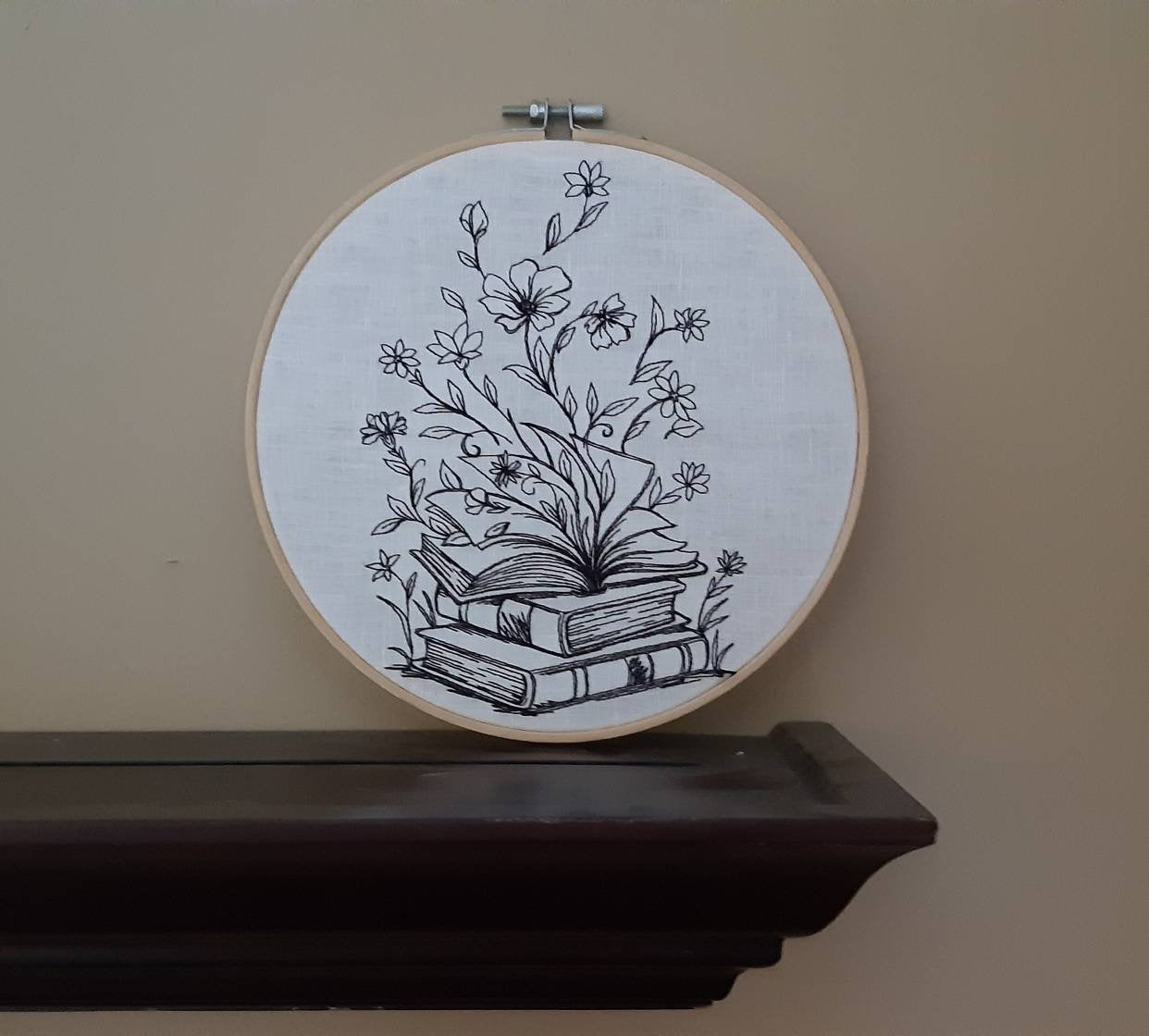 Embroidered Wall Hoop Art, 8" hoop