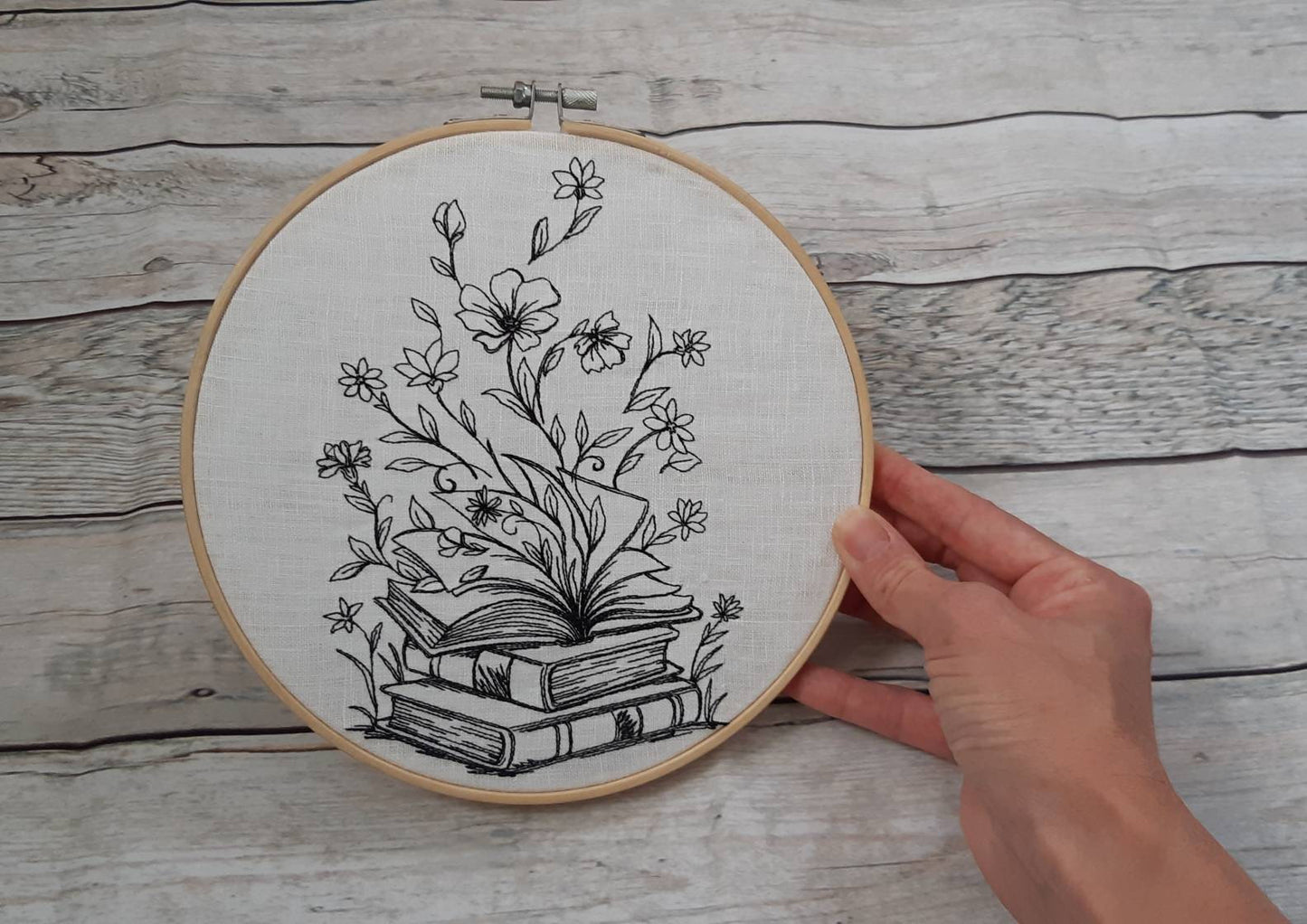 Embroidered Wall Hoop Art, 8" hoop