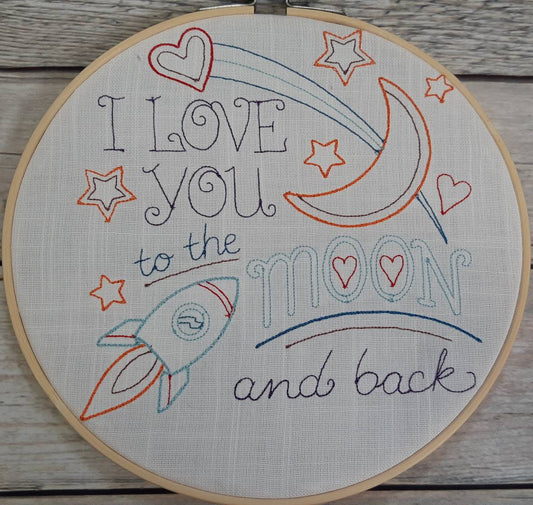 Embroidered Nursery Wall Art, 8" Hoop