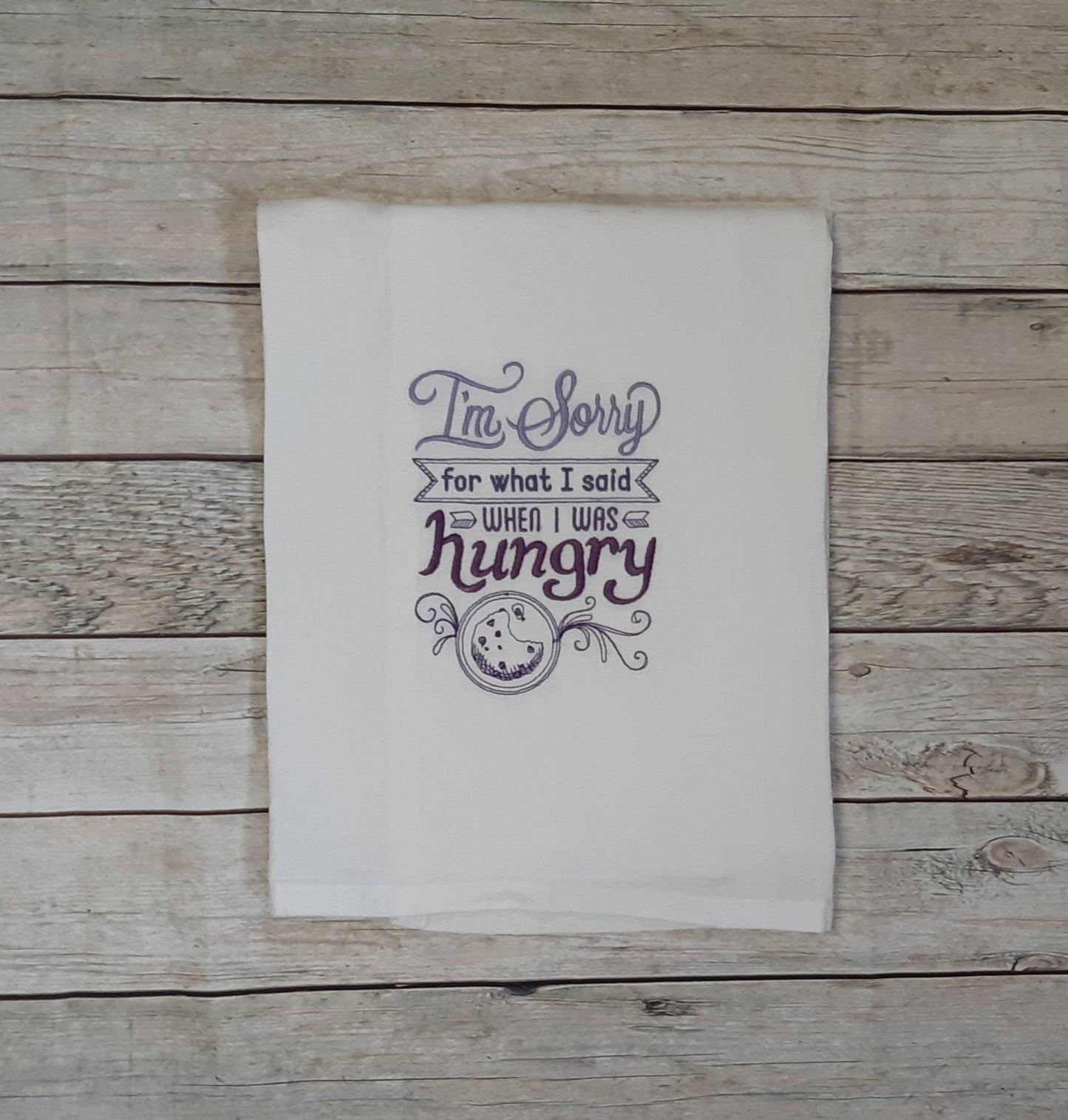 Funny Embroidered Flour Sack Tea Towel