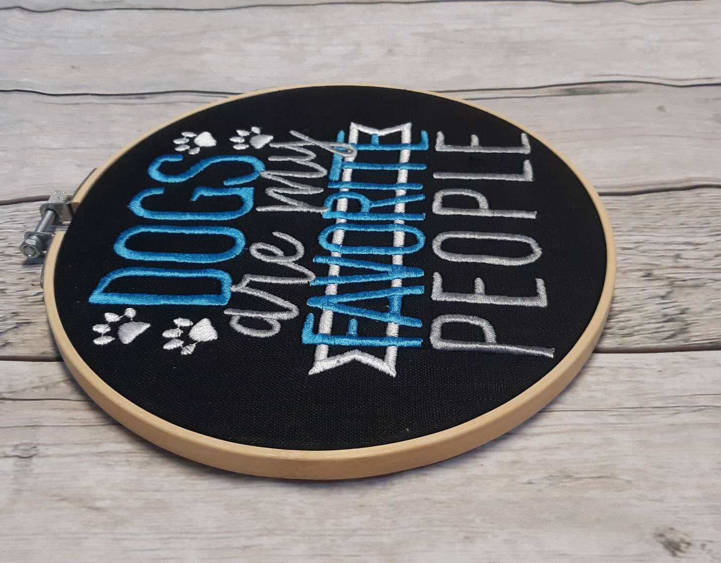 Dog Embroidered hoop art, 8 inch hoop