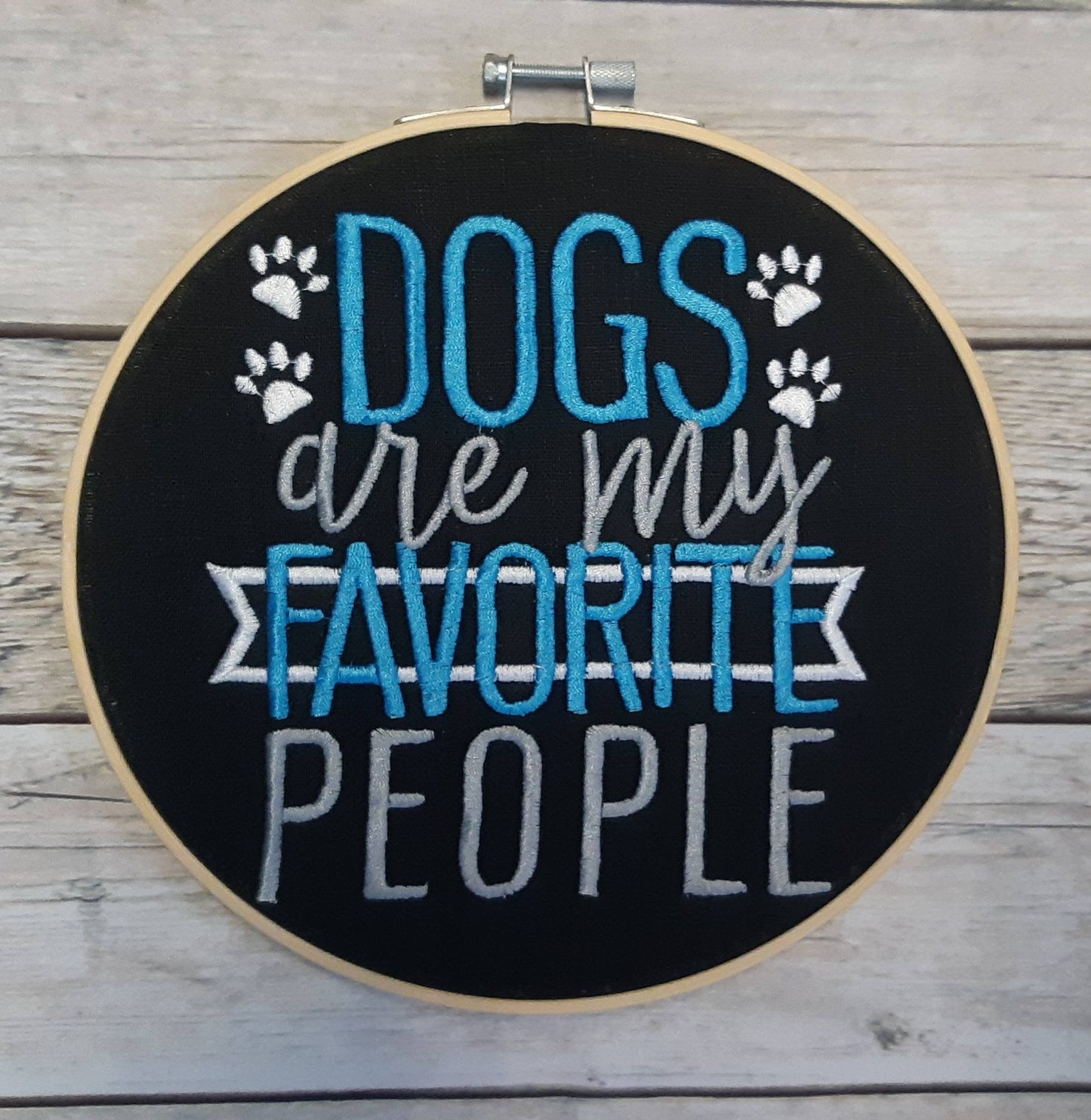 Dog Embroidered hoop art, 8 inch hoop