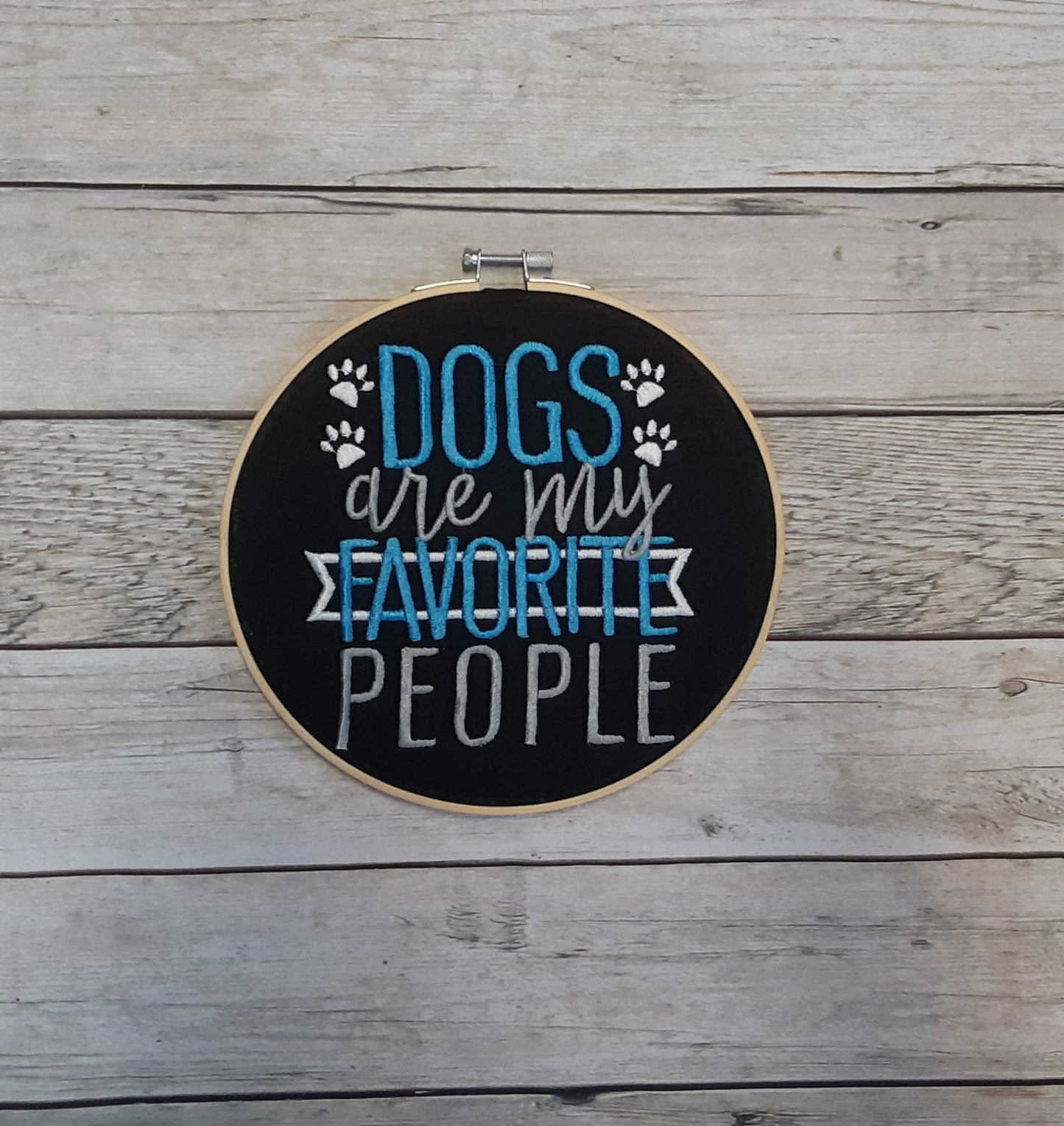 Dog Embroidered hoop art, 8 inch hoop