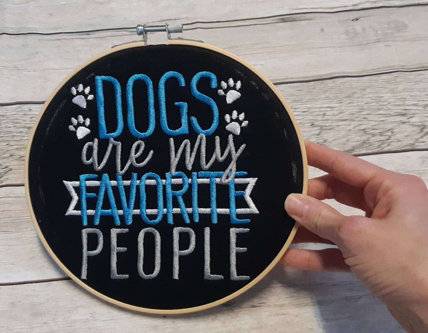 Dog Embroidered hoop art, 8 inch hoop