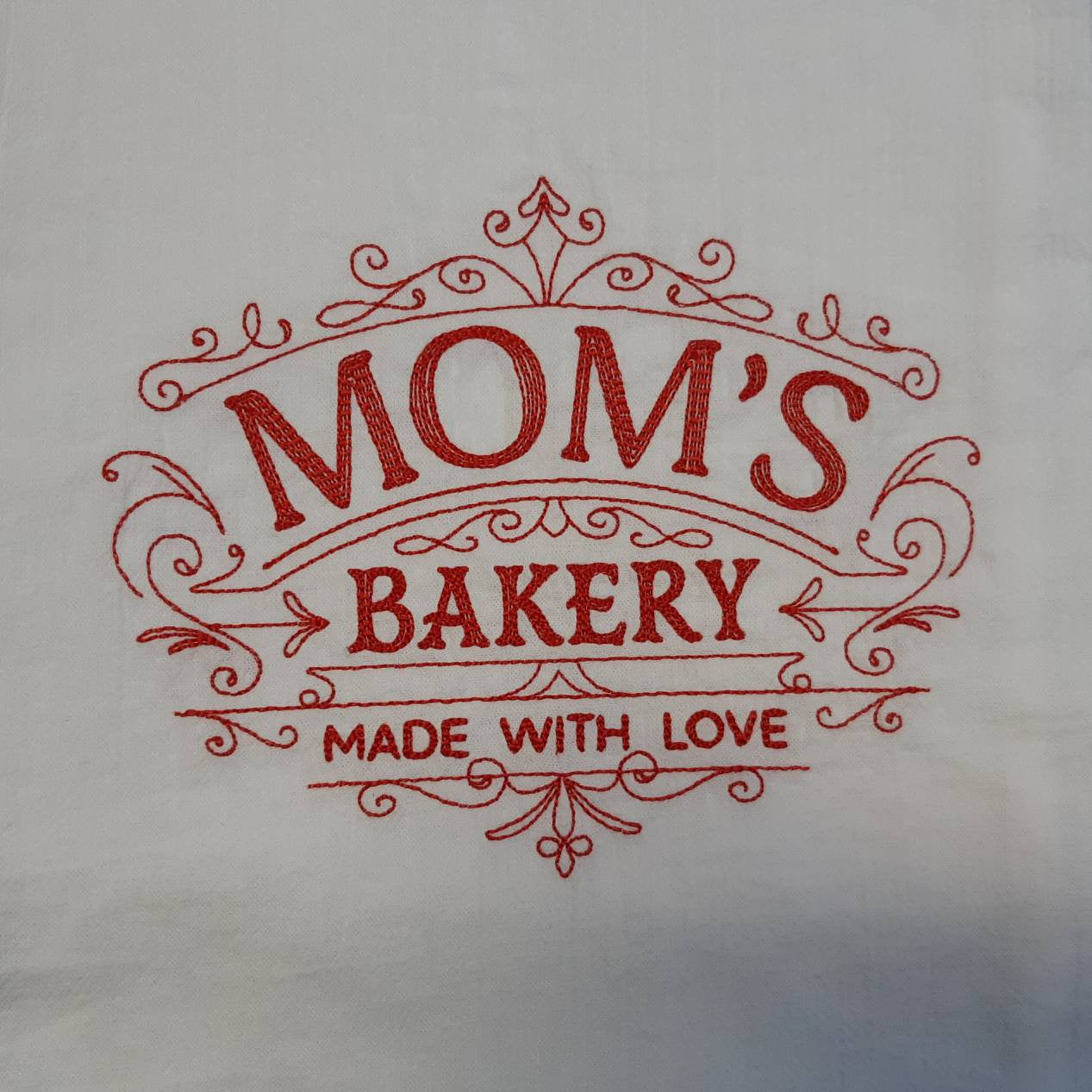 Embroidered Mom's Bakery Flour Sack Towel