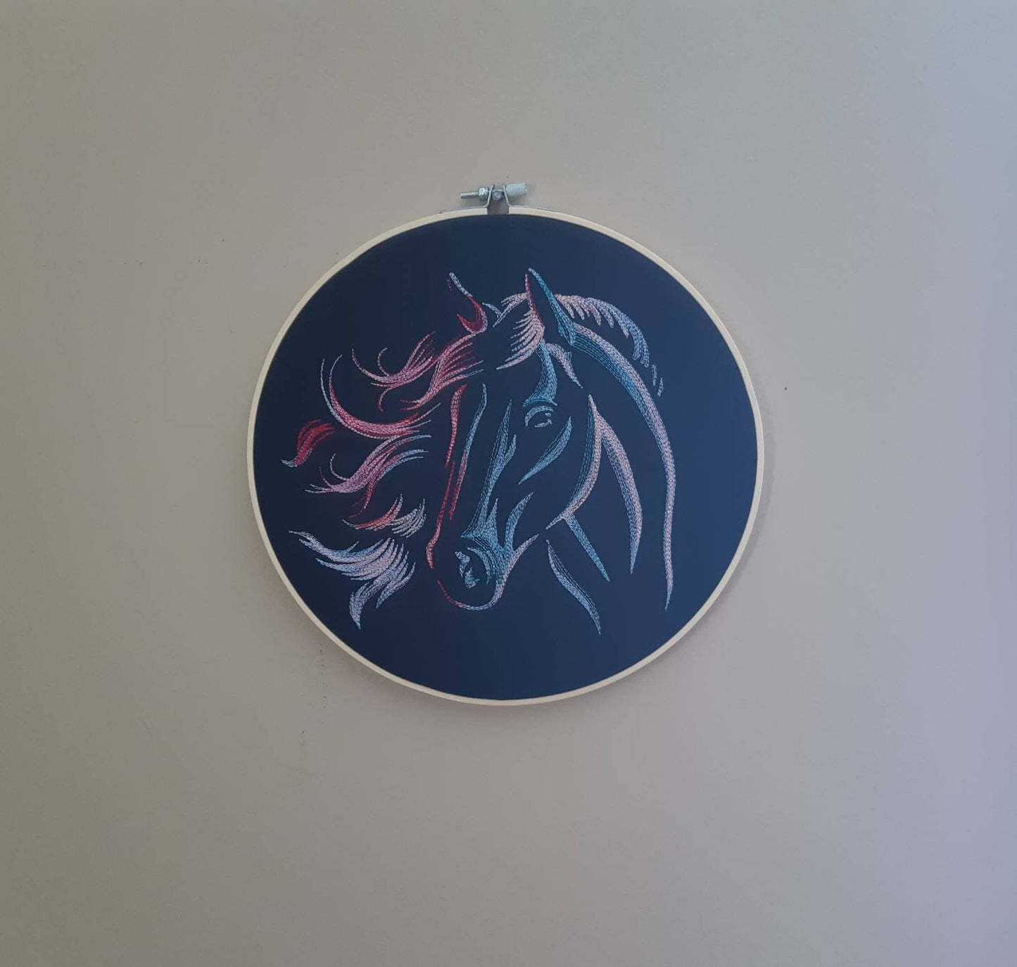 Horse Embroidered Hoop Art, 10" Hoop