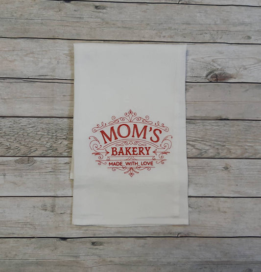 Embroidered Mom's Bakery Flour Sack Towel