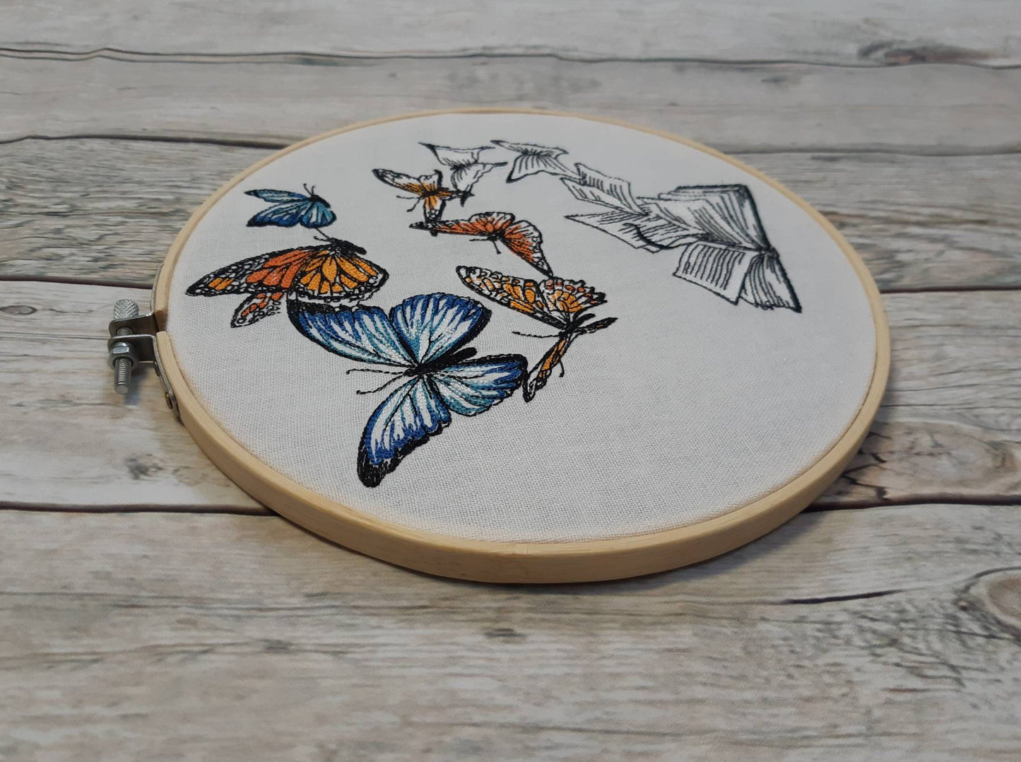 Butterfly Wall Art, 8 inch Hoop